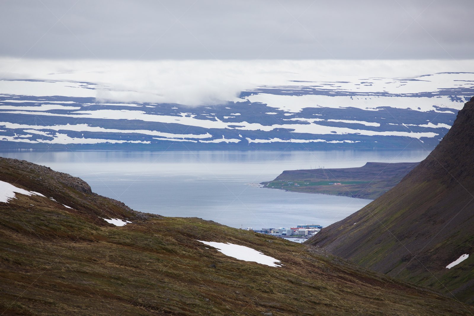 Ísafjörður seen from afar