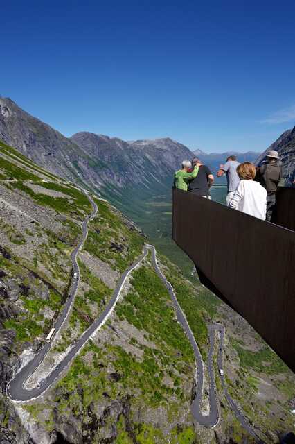 Trollstigen Scenic Mountain Road in Rauma Norway
