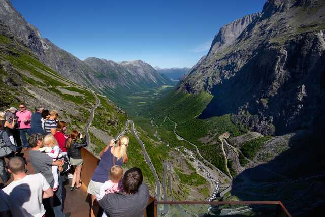 Trollstigen Mountain Road Viewpoint in Rauma Norway